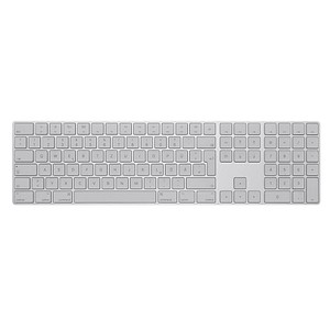 Apple Magic Keyboard mit Ziffernblock Tastatur kabellos weiß, silber von Apple