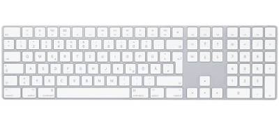Apple Magic Keyboard mit Ziffernblock: Bluetooth, wiederaufladbar. Kompatibel mit Mac, iPad oder iPhone; Deutsch, Silber von Apple
