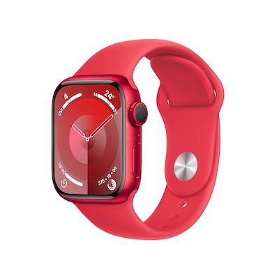 Apple Watch Series 9 GPS 41mm Aluminium Product(RED) Sportarmband ProductRED S/M von Apple