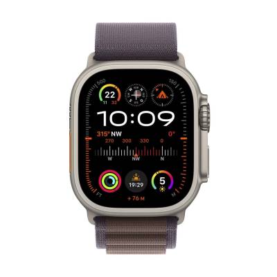 Apple Watch Ultra 2 (GPS + Cellular) 49mm Titaniumgehäuse, Alpine Loop indigo... von Apple
