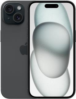 Apple iPhone 15 - 5G Smartphone - Dual-SIM / Interner Speicher 256GB - OLED-Display - 6,1 - 2556 x 1179 Pixel - 2 x Rückkamera 48 MP, 12 MP - front camera 12 MP - Schwarz (MTP63ZD/A) von Apple