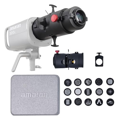 Amaran Spotlight SE 36° Lens Gobos Kit, Aputure Projektionslinsenmodifikator kompatibel mit Amaran 300C Amaran 150C Amaran 200X S Amaran 60X S Aputure 300X usw von Aputure