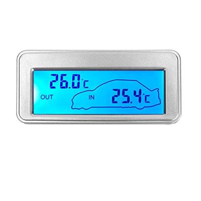 Auto-Thermometer, Auto-Digital-12-V-LCD-Display, Indoor-Outdoor-Empfindlichkeitsthermometer, Temperaturmessgerät von Aramox