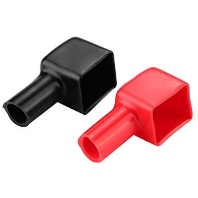 Polabdeckungen, 2pcs Auto Batterieanschlusskappen deckt positive und negative Black & Red ab von Aramox