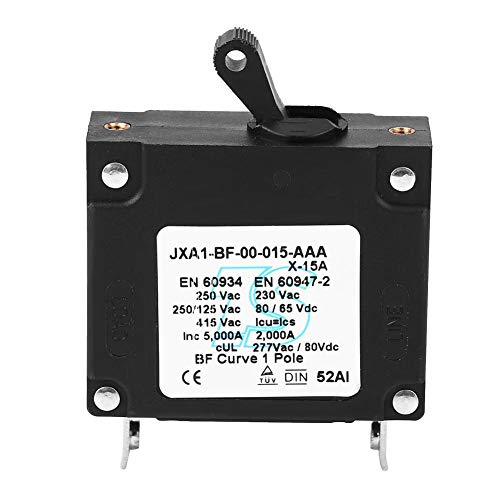 Sicherungsautomat Leistungsschalter, Dauerhafter Gleichstrom- / Wechselstrom-Ein/Aus-Schalter für Sicherheitsschalter Mini-Leistungsschalter 15A 20A 25A 30A(15A) von Aramox