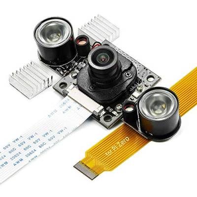 Arducam Tag-Nachtsicht für Raspberry Pi Kamera, automatische IR-Cut-Umschaltung, ganztägige Bild-Unterstützung, IR-LED für schwaches Licht und Nachtsicht, M12-Objektiv austauschbar, OV5647 5MP 1080P von Arducam