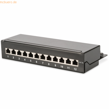 Assmann DIGITUS Desktop cat.6A, Patchpanel, 12-port RJ45, 8P8C, LSA von Assmann