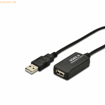Assmann DIGITUS USB 2.0 Aktives USB 2.0 Verlängerungskabel 5m von Assmann