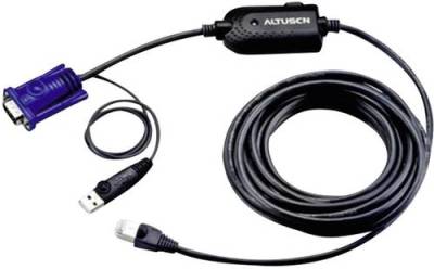 ATEN KVM Adapter [1x USB 1.1 Stecker A, VGA-Stecker - 1x RJ45-Buchse] 4.50m Schwarz von Aten
