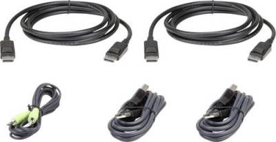 ATEN KVM Anschlusskabel [1x DisplayPort Stecker, USB 2.0 Stecker A, Klinkenstecker 3.5mm - 1x USB 2. von Aten