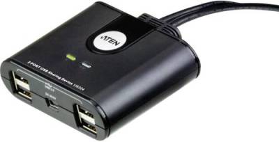 ATEN US224-AT 2 Port USB 2.0-Umschalter Schwarz von Aten