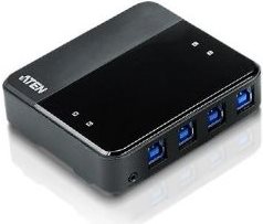 ATEN US434 - USB-Umschalter für die gemeinsame Nutzung von Peripheriegeräten - 4 x SuperSpeed USB3.0 - Desktop (US434-AT) von Aten