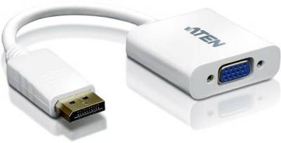 ATEN VC925-AT DisplayPort / VGA Adapter [1x DisplayPort Stecker - 1x VGA-Buchse] Weiß 10.00cm von Aten