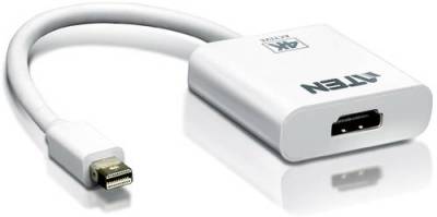 ATEN VC981-AT DisplayPort / HDMI Adapter [1x Mini-DisplayPort Stecker - 1x HDMI-Buchse] Weiß 10.00cm von Aten