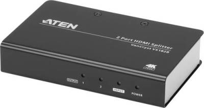ATEN VS182B 1+2 Port HDMI-Splitter Ultra HD-fähig 4096 x 2160 Pixel Schwarz von Aten