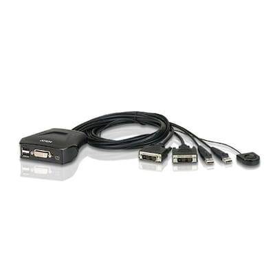 Aten CS22D 2-Port USB DVI KVM Switch schwarz von Aten