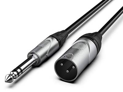 Audibax Pro Cable XLR Macho a Jack Balanceado 6 Metros Negro von Audibax
