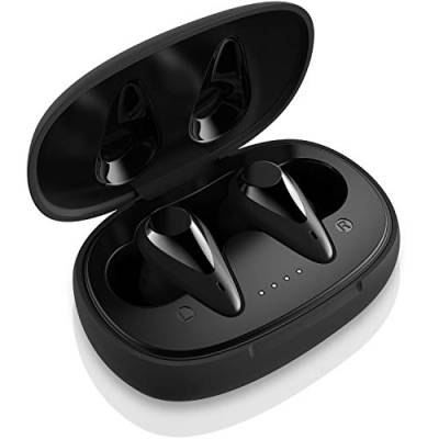 August Bluetooth Kopfhörer In Ear EP810 - Bluetooth 5.0 Kabellose Earbuds mit Mikrofon Berührungssteuerung kristallklares Klangprofil Ladeschale USB Type-C kompatibel für Android und iOS (schwarz) von August