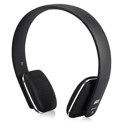 August EP636 - Bluetooth v4.1 NFC Kopfhörer - kabellose Bluetooth Stereo Kopfhörer mit Freisprechfunktion CVC6,0 Geräusch- und Echoreduktion und integriertem 14h Akku für Kinder Erwachsene - schwarz von August