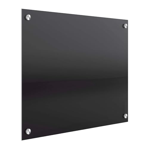 Glasmagnettafel - Wandplaner - Magnettafel für Notizen - 60 x 40 cm, schwarz von Avilia