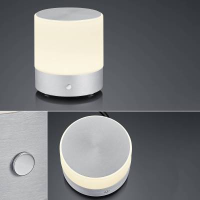 BANKAMP Button LED-Tischlampe Höhe 18,5cm alu von BANKAMP