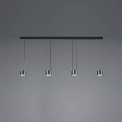 BANKAMP Impulse Flex LED-Hängeleuchte 4fl. schwarz von BANKAMP