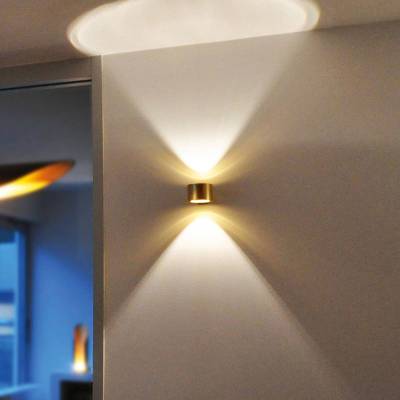 BANKAMP Impulse LED-Wandleuchte up/down gold von BANKAMP