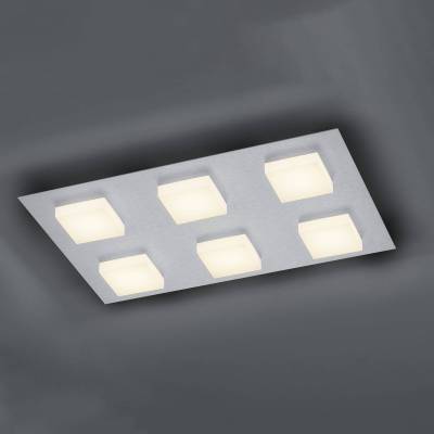 BANKAMP Luno LED-Deckenleuchte 6-flammig silber von BANKAMP