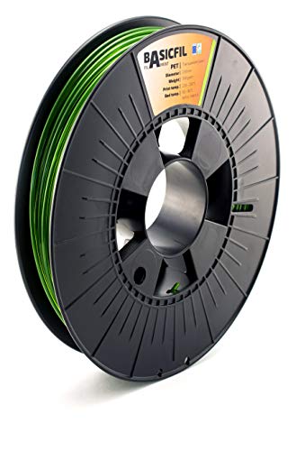 BASICFIL PETG (3D Drucker Filament), 2.85mm, 500g, Transparentes Grün (Transparent Green) von BASICFIL