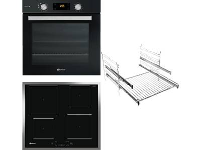 BAUKNECHT BAKO GENTLE STEAM PYRO, Einbaubackofenset (Induktionskochfeld, A+, 71 l) von BAUKNECHT