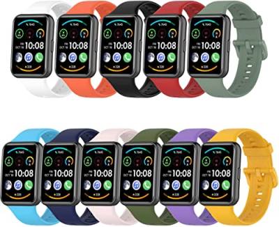 BBZ Armbänder kompatibel mit Huawei Watch Fit 2 Armband, weiches Silikon, Sport-Ersatzarmband für Huawei Watch Fit 2 Smartwatch von BBZ