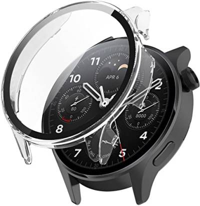 BBZ Kompatibel mit Xiaomi Watch S1 Pro Displayschutzfolie, Smartwatch-Hülle, Beutel, Kratzfeste Beschichtung, PC-Hülle, Stoßstange für Xiaomi Watch S1 Pro Watch von BBZ