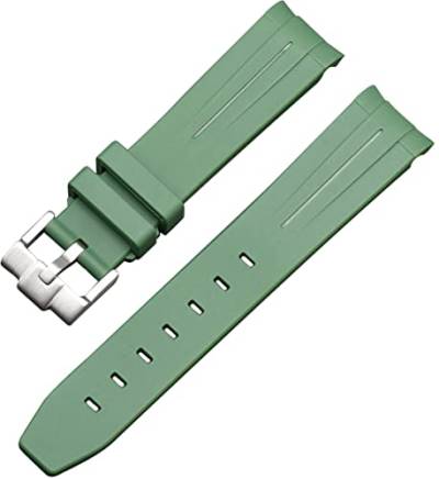 BBZ Weiches Gummiband Neues Silikon-Uhrenarmband Kompatibel mit Omega X Swatch Moon Watches Men Women 20mm Curved End Rubber Wrist Band von BBZ