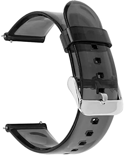 BBZ transparentes Armband Kompatibel mit Samsung Galaxy Watch Active 2 Strap/Galaxy Watch 4 40mm/44mm Armband, 20mm Silicone Wristband for Galaxy Watch 4 Classic/Watch 3 41mm/Garmin Vivoactive 3 von BBZ