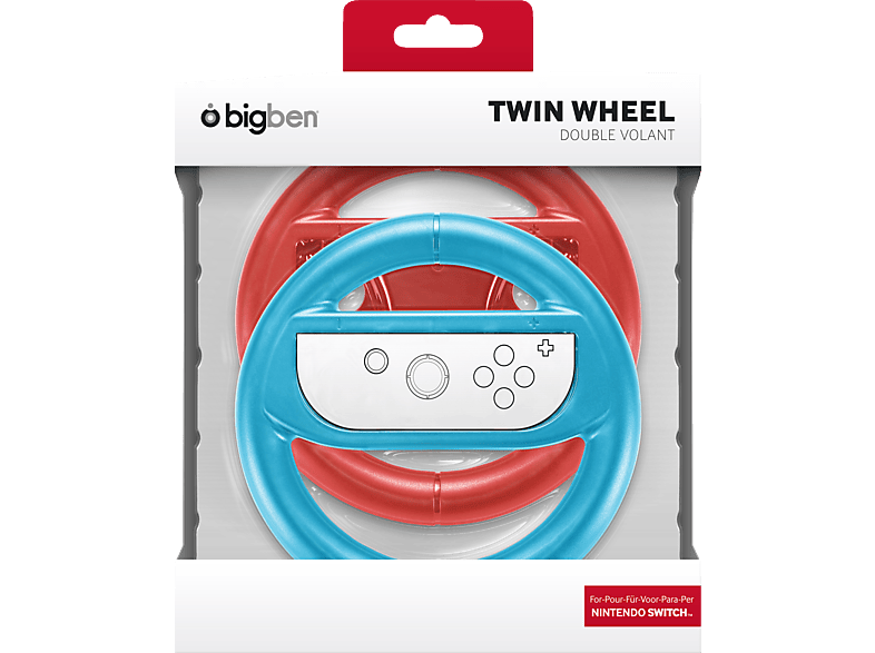 BIGBEN SWITCH Wheel Duo Pack, Nintendo Switch Lenkrad, Rot/Blau von BIGBEN