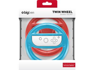 BIGBEN SWITCH Wheel Duo Pack, Nintendo Switch Lenkrad, Rot/Blau von BIGBEN