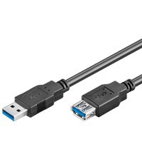 BIGtec 3m USB 3.0 Kabel Verlängerung Verlängerungskabel High Speed Kabel A/A A Stecker - A Buchse A(M) - A(B) ST/BU Kabelfarbe schwarz , Kabel ist abwärts kompatibel , Datenübertragung bis zu 5 GBit/s , USB 3.0 , 3.0 USB Kabel Verlängerung. 3,00m 3 m vorhandene USB Kabel Verlängern von BIGtec