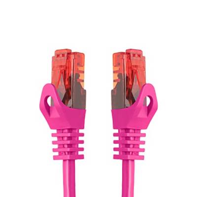 BIGtec 7,5m LAN Kabel Netzwerkkabel Patchkabel High Speed Ethernet pink kompatibel zu Cat 5 Cat 6 Cat 7 Cat 8 Switch Router Modem Patchpannel Access Point Patchfelder von BIGtec