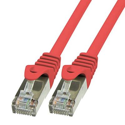 BIGtec LAN Kabel 0,5m Netzwerkkabel Ethernet Internet Patchkabel CAT.5 rot Gigabit Geschwindigkeit für Netzwerke Modem Router Patchpanel Switch 2 x RJ45 kompatibel zu CAT.6 CAT.6a CAT.7 Stecker von BIGtec