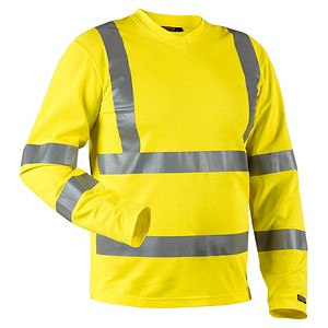 BLAKLÄDER® Herren Warnschutz-Langarmshirt 3381 gelb Größe XS von BLAKLÄDER®