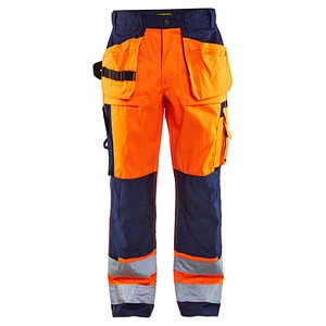 BLAKLÄDER® unisex Warnschutzhose HIGH-VIS "1533" orange, marine Größe 27 von BLAKLÄDER®