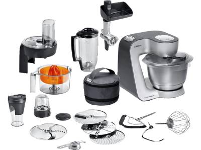 BOSCH MUM59S81DE Home Professional Küchenmaschine Silber/Anthrazit (Rührschüsselkapazität: 3,9 l, 1000 Watt) von BOSCH