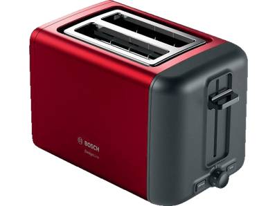 BOSCH TAT3P424DE Toaster Rot (970 Watt, Schlitze: 2) von BOSCH