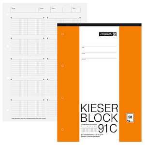 BRUNNEN Arbeitsblock Kieserblock DIN A4 T-Konten Lineatur 91C von BRUNNEN