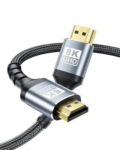 BYEASY HDMI 2.1 Kabel, 2M 8K@60Hz HDMI Kabel Kompatibel mit allen HDMI Geräten PC/TV/HDTV/Blu-ray von BYEASY