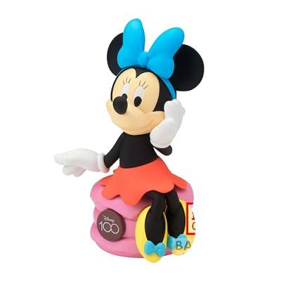 Banpresto BP88707P Minnie Mouse Disney Sofubi Actionfigur, Disney 100th Anniversary, Ver. 11 cm, mehrfarbig von Banpresto