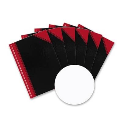 Bantex Notizbuch A5 blanko, 192 Seiten, 70 g/m², Hardcover, schwarz, 6 Stück von Bantex