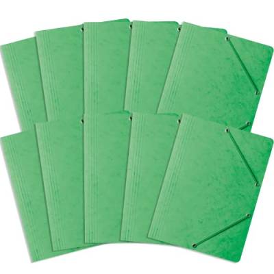 Einschlagmappe/Sammelmappe mit Gummi A4 Bantex, A4, 10 Stück-Packung Grün von Bantex