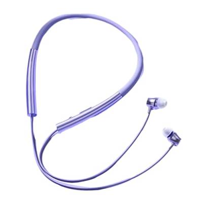 Baoblaze Headset Drahtlose Kopfhörer Stereo Kopfhörer mit Nackenbügel, Lila von Baoblaze