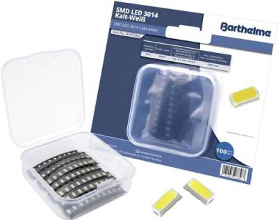 Barthelme SMD-LED-Set 3014 Kaltweiß 4500 mcd 120° 30mA 3V 100 St. Bulk von Barthelme